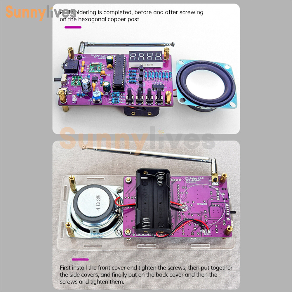 Digital Tube FM Radio Electronic Kit DIY Soldering Practice Kit 87.5MHz~108MHz