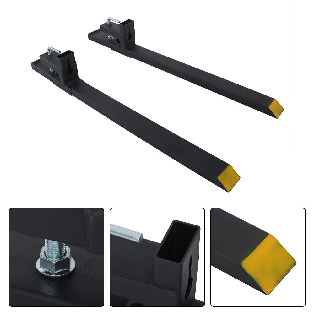 60 INCH Clamp on Pallet Forks 4000 LBS Heavy Duty Quick Attach Bucket Forks
