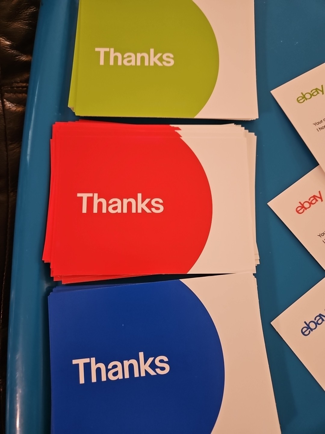 eBay Thank You Cards – Red, Yellow, Green DISCONTINUED 2023 Qty; 100