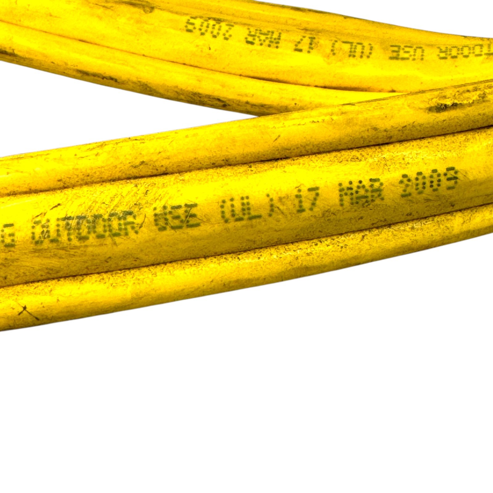 16/8 Hoist Pendant Control Cable Wire 600V 90C Yellow w/ Strain Relief Wire Rope