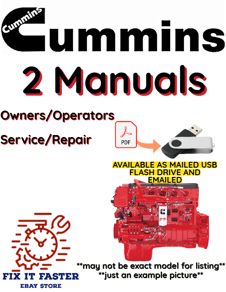CUMMINS ENGINE ISB SERIES ISB5.9 MAINTENANCE REPAIR SERVICE MANUAL PDF ON USB