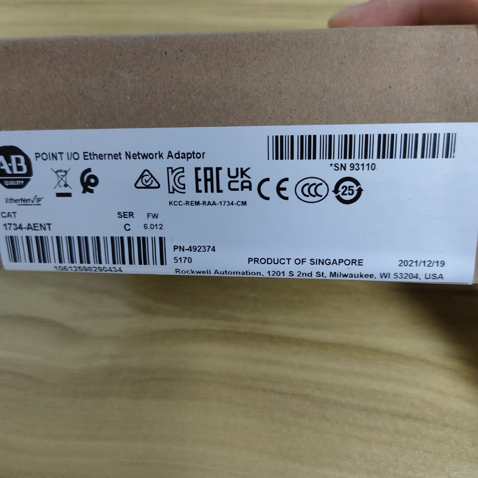 New Sealed AB 1734-AENT SER C POINT I/O Ethernet Network Adaptor 1734-AENT /C