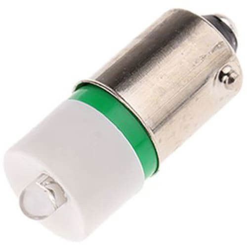 1Pc RS PRO 210620 Green LED Indicator Lamps BA9s Single Chip 28 V ac/dc 100