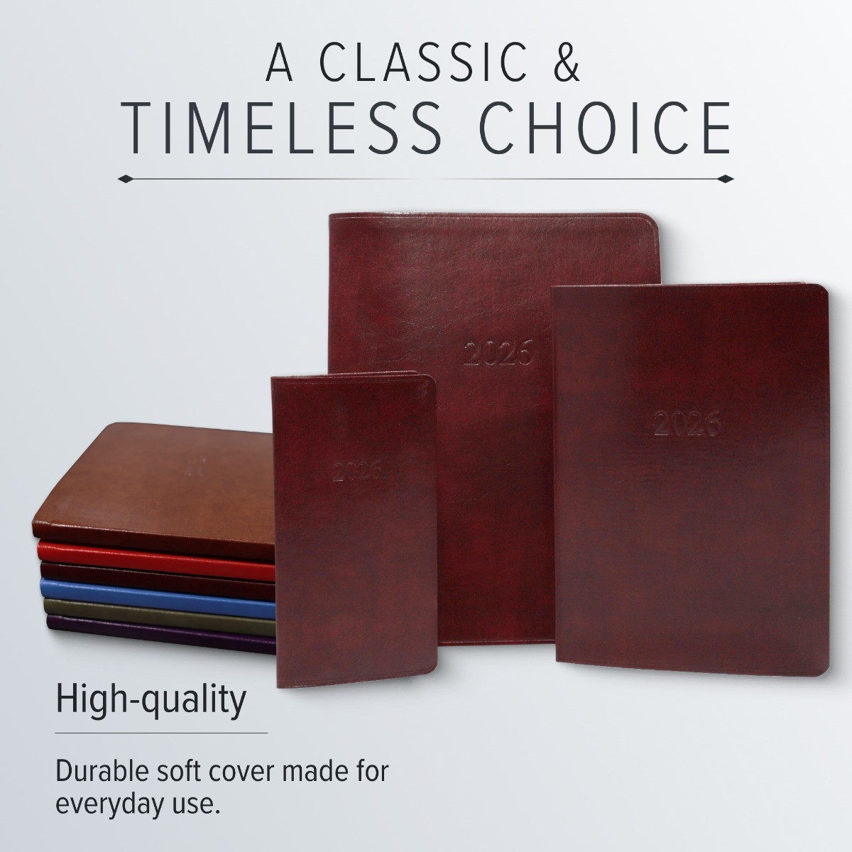 Leather Pocket Weekly Monthly Planner 2027, Regular & Wide – Gallery Leather