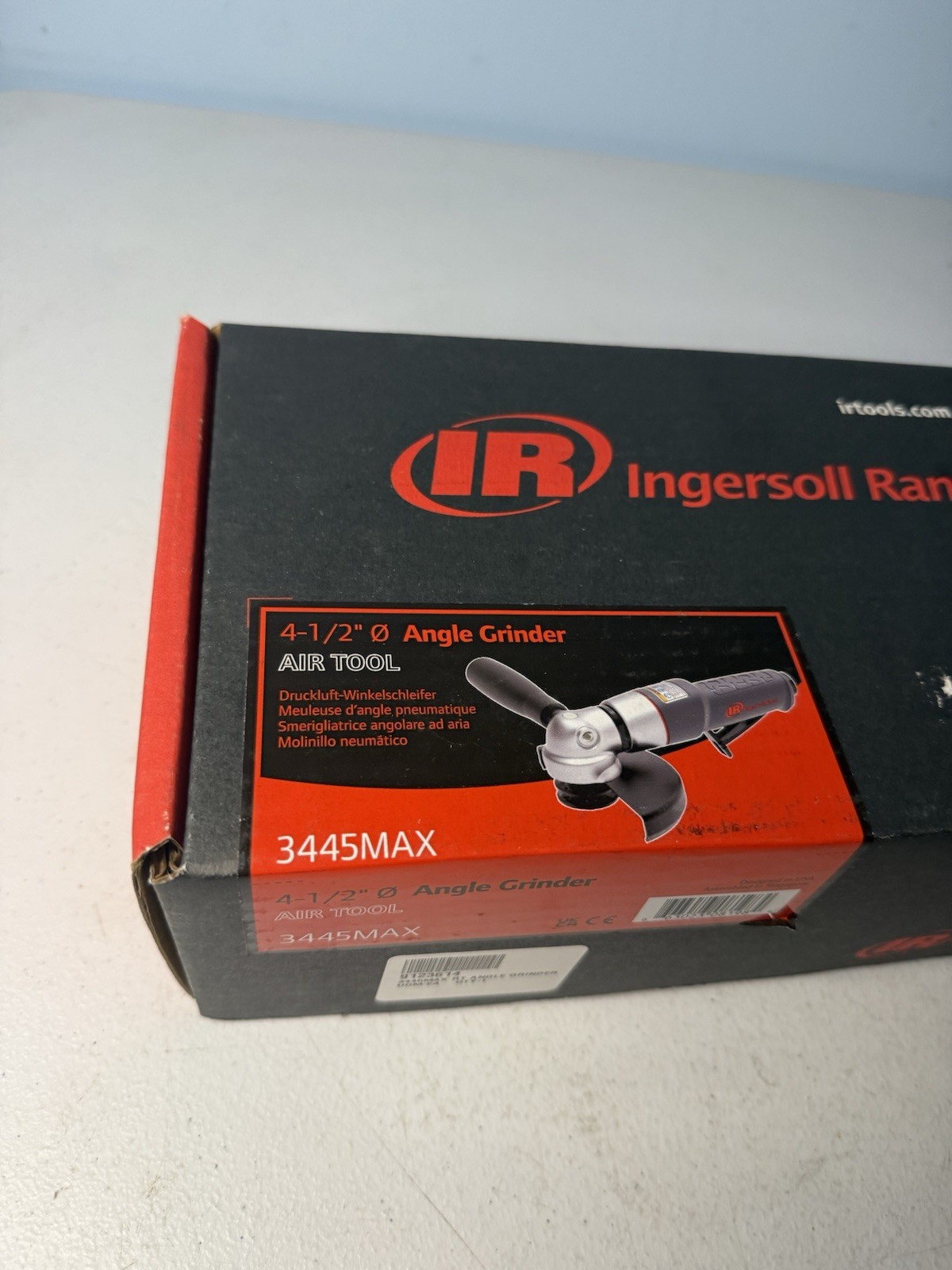 Ingersoll Rand 3445MAX Air Angle Grinder – 4.5″ Wheel | 12K RPM | 0.88 HP | 1984