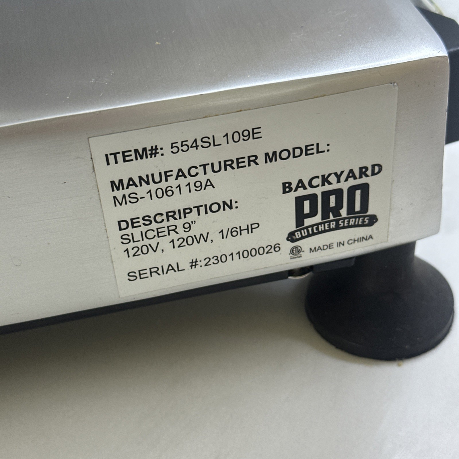 9″ Manual Gravity Feed Meat Slicer Semi-Automatic Commercial Machine 1/6 HP