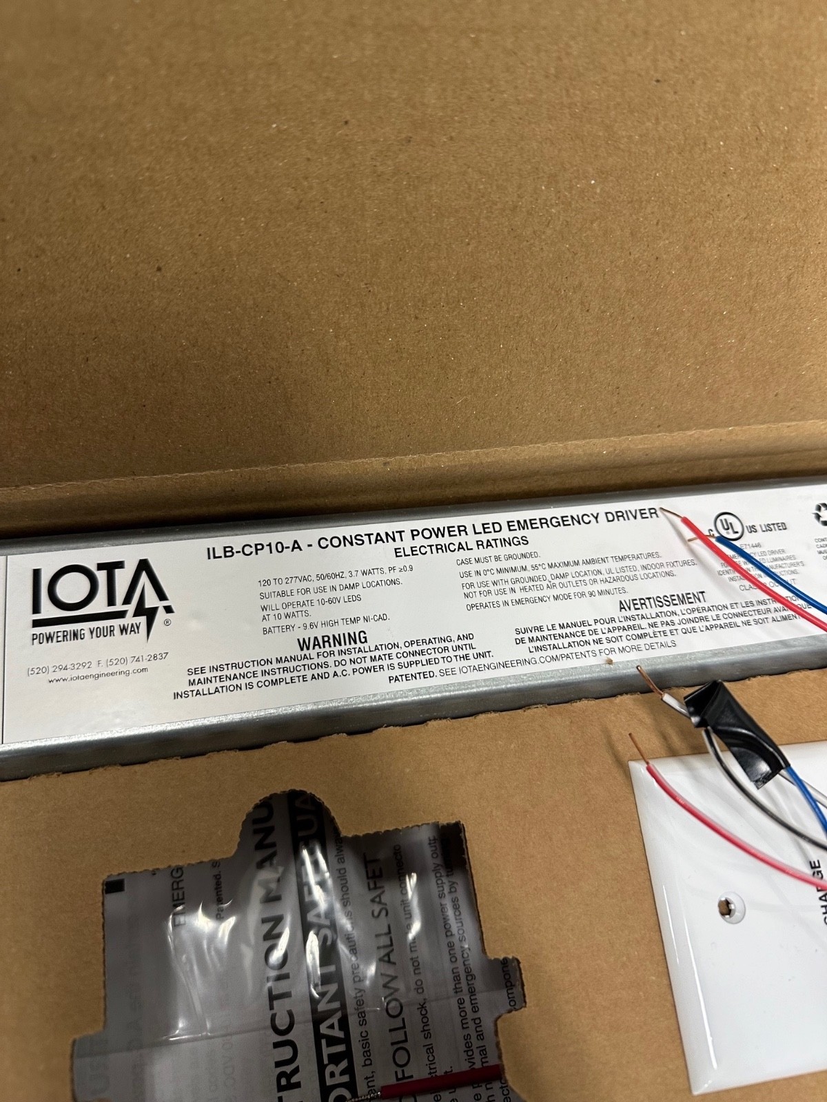 New IOTA ILB-CP10-A Constant Power LED Emergency Driver 🔥Fast Shipping🔥