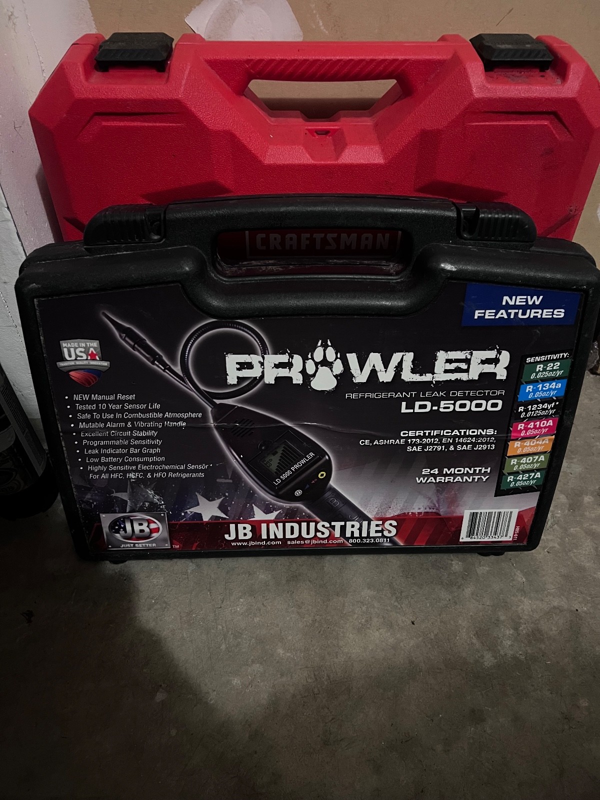 JB Industries LD-5000 Prowler Refrigerant Leak Detector