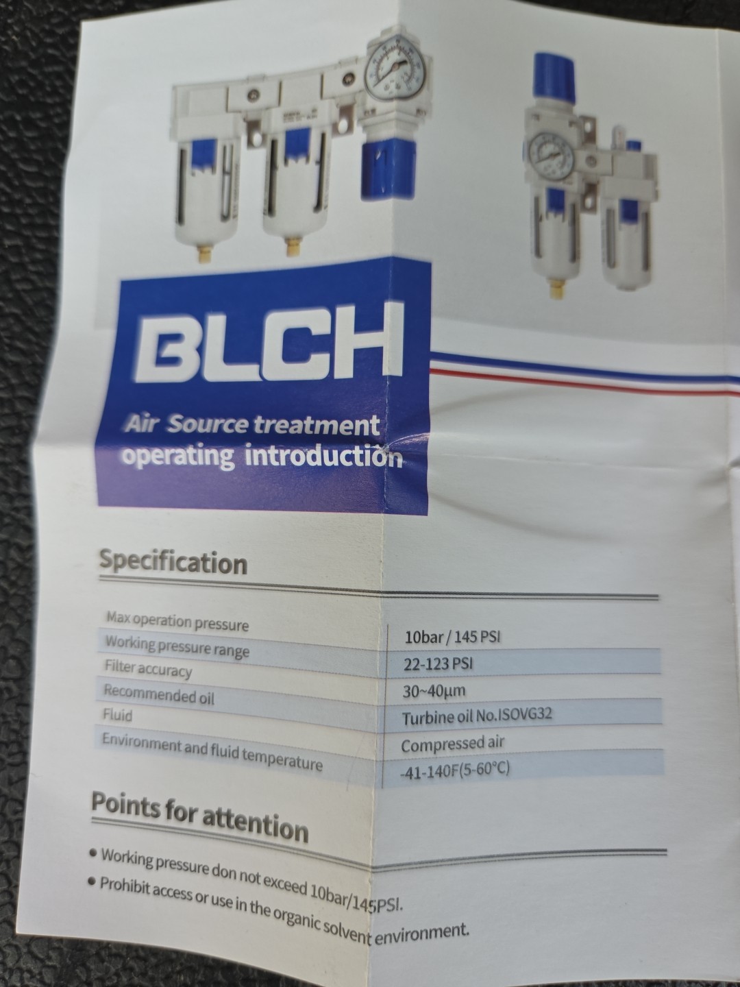 BLCH AC4010-04 1/2″ NPT Air Compressor Water Separator 145 PSI, 141 CFM 41-140°F