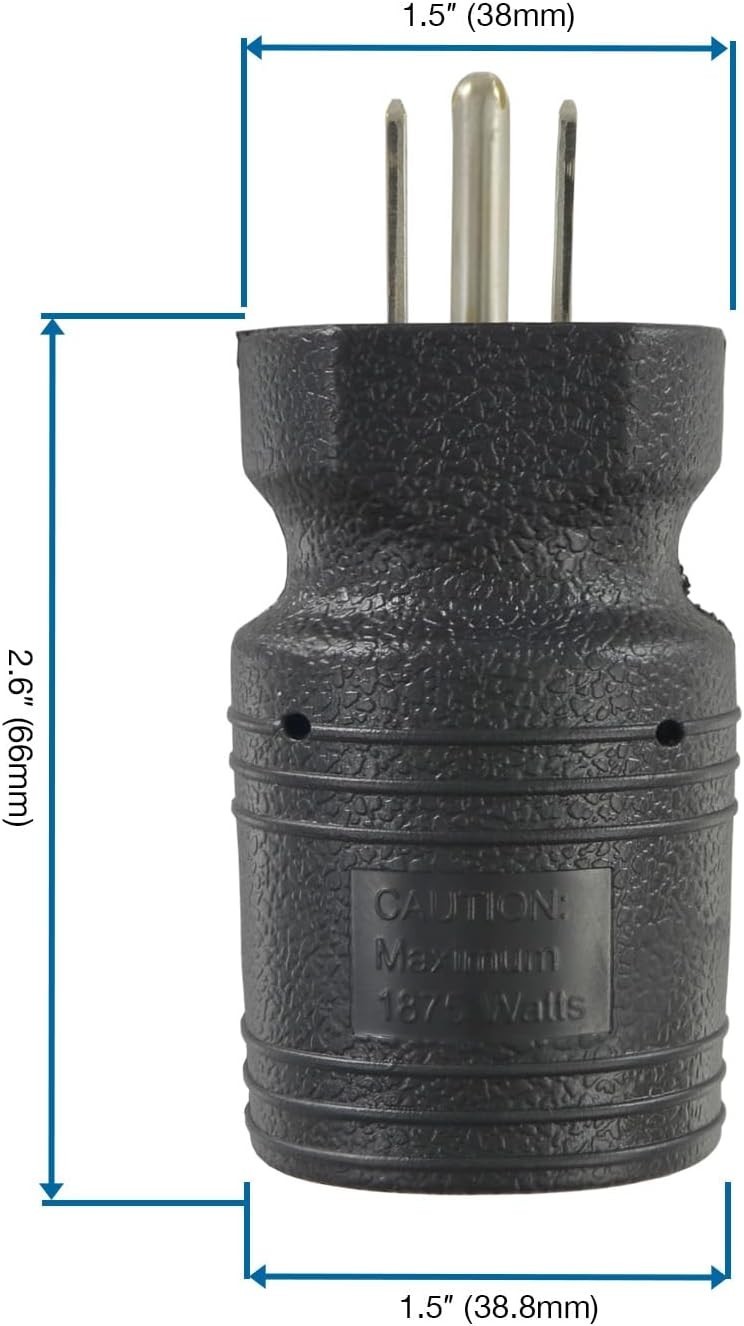Conntek 30129 15A to 15/20A Plug Adapter