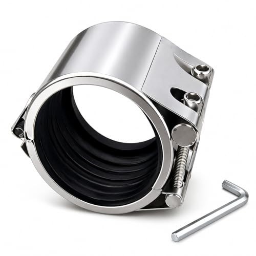 Heavy Duty 3″ Pipe Repair Clamp, Stainless Steel Leak Sealer Kit for Metal & PVC