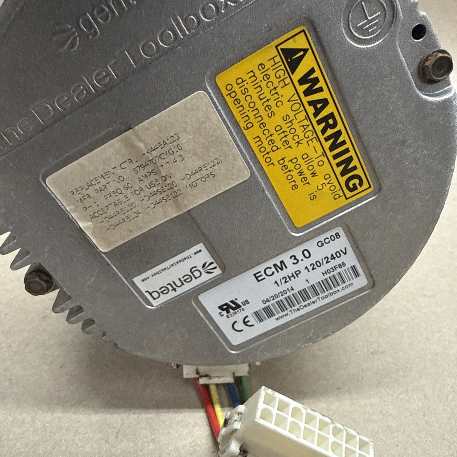 GE ECM EH01 1/2 HP HD44RE120 5SME39HL Motor With Module GC08