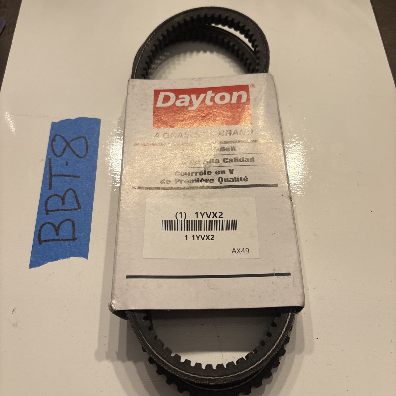 Dayton 1YVX2 – AX49 Premium Cogged V-Belt For Various Industrial Applications