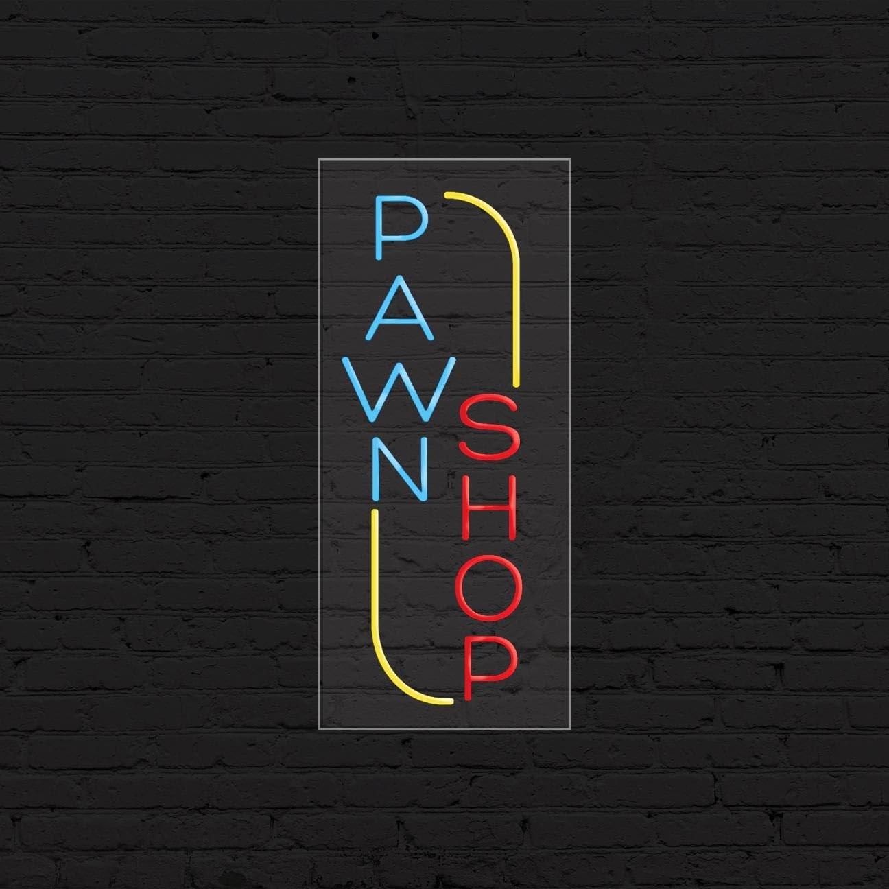 Pawn Shop Sign for Business Displays | LED Flex Neon | 13″W x 32″H x 1″D