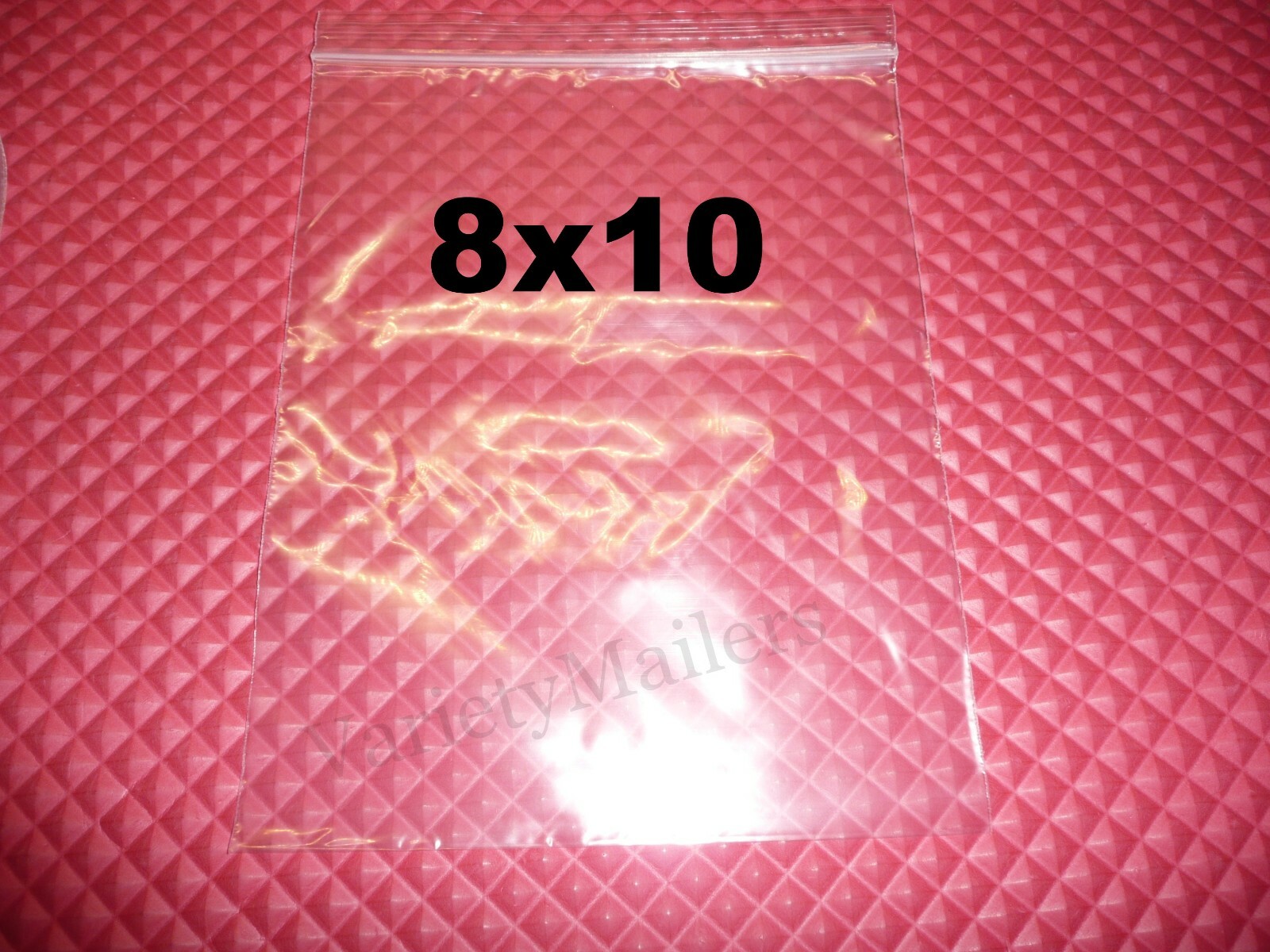 25 Reclosable Storage Bags 8”x 10” Plastic T-Shirt Size Zip-Top Bags 8×10