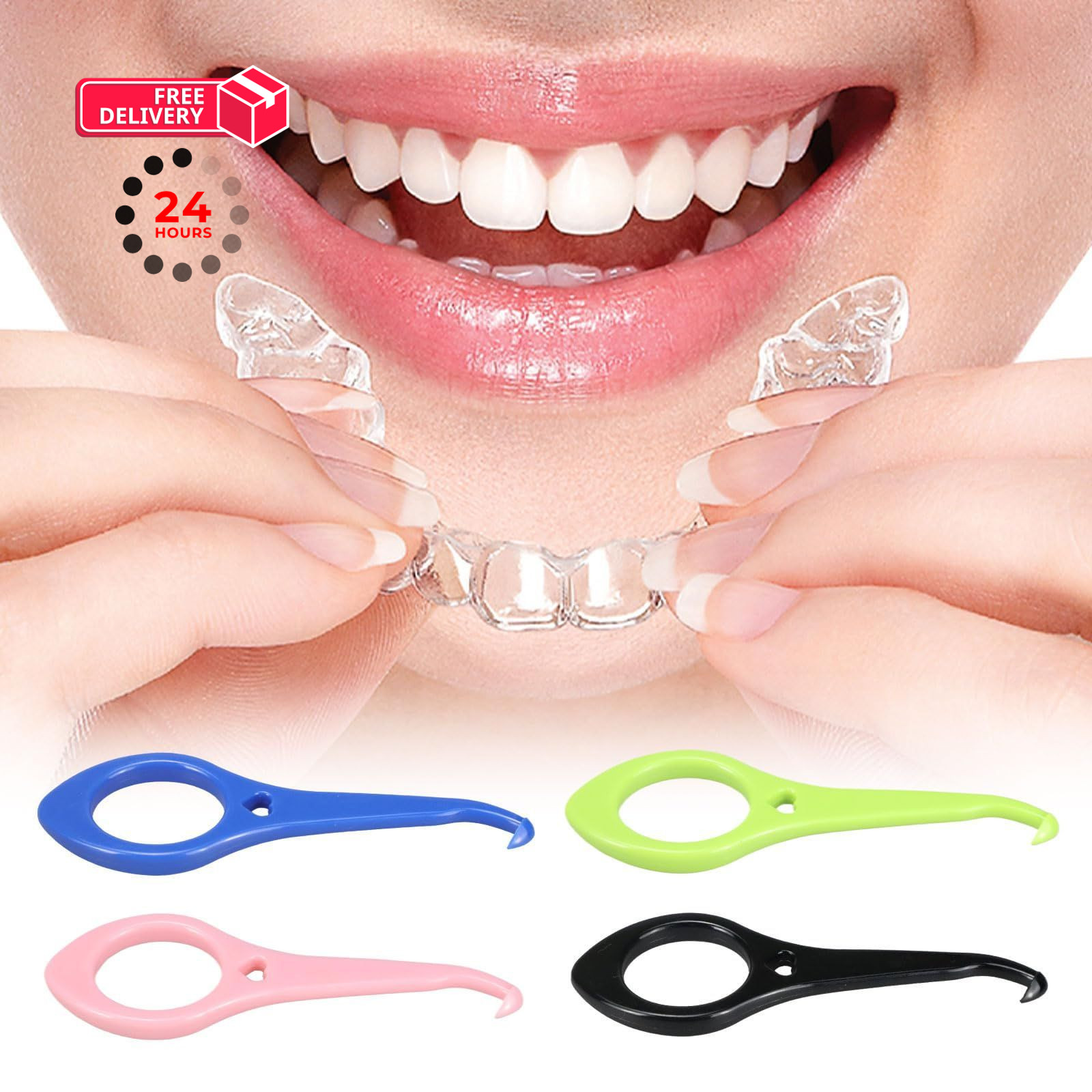 Clear aligner removal 2 Count (Pack of 1), dark blue + pink+green+black