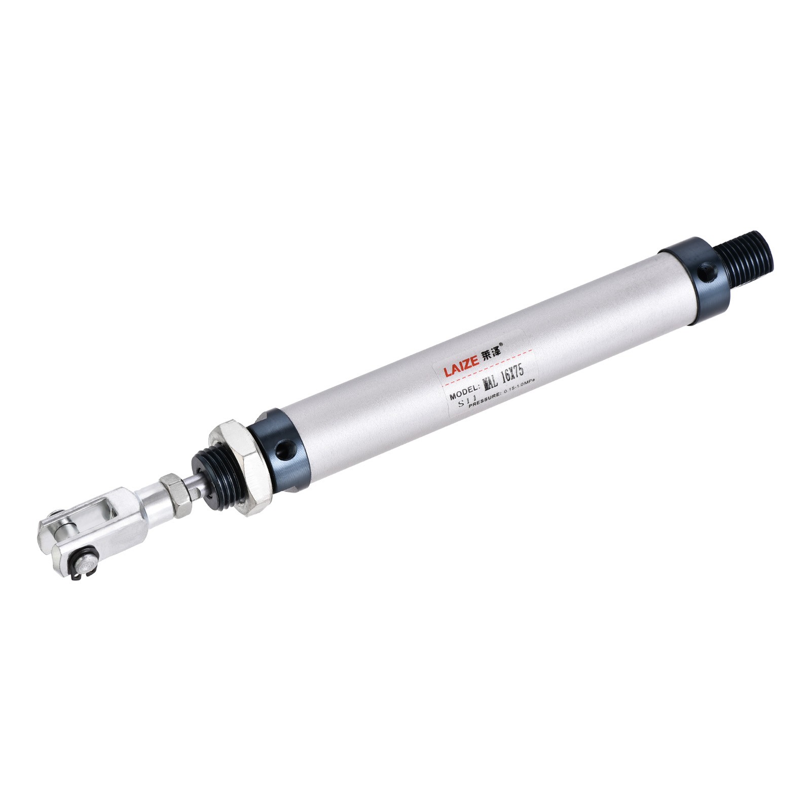 16mm Bore 75mm Stroke Pneumatic Air Cylinder Y Connector and Fitting