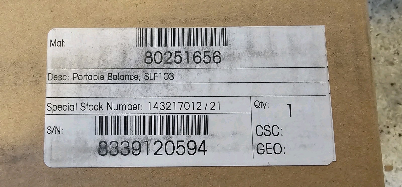 NEW Fisher Science Education SLF103 Lab Balance Scale 100g/0.001g Portable NIB