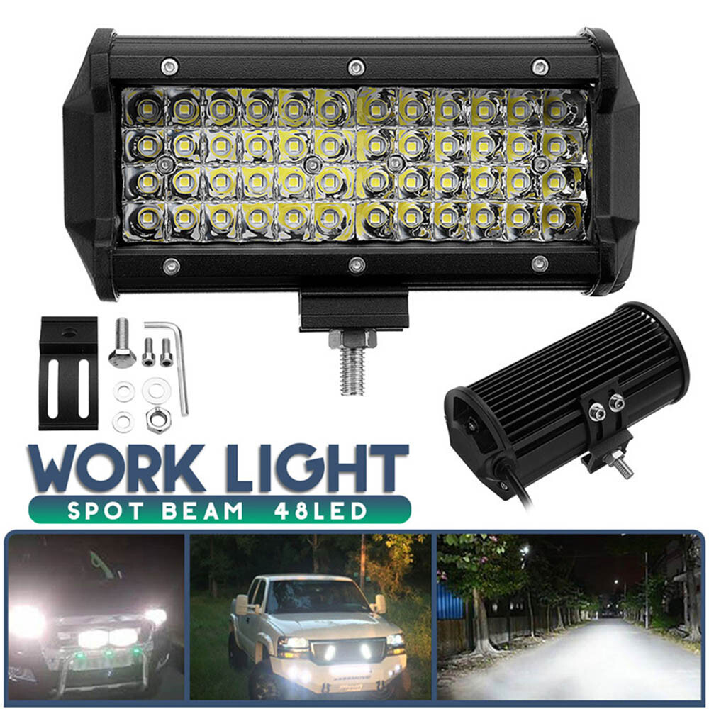 4x 7″inch LED Work Light Bar Flood Spot Offroad Fog Lamp For 4WD ATV SUV Truck