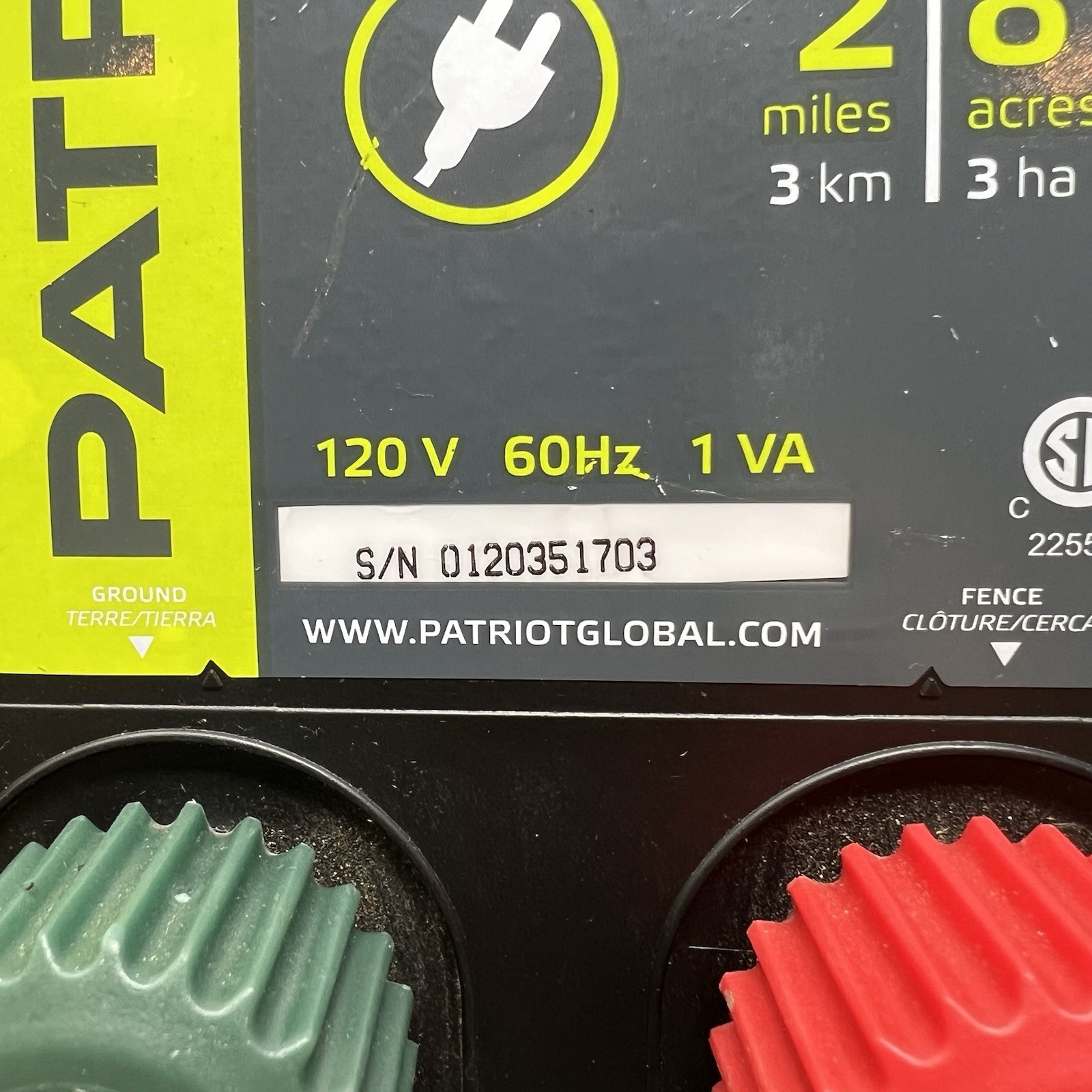 Patriot PE2 Electric Fence Energizer Pre-owned
