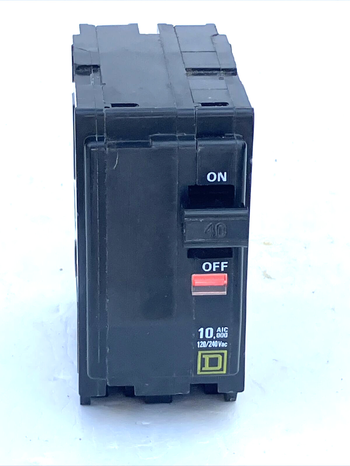 Square D QO240 40 Amp 2 Pole Yellow «D» QO Plug-in Circuit Breaker 120/240 USED
