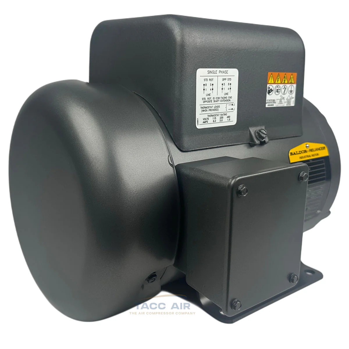L1430T 5 HP Baldor Electric Compressor Motor Single Phase 184T Frame 230 Volt