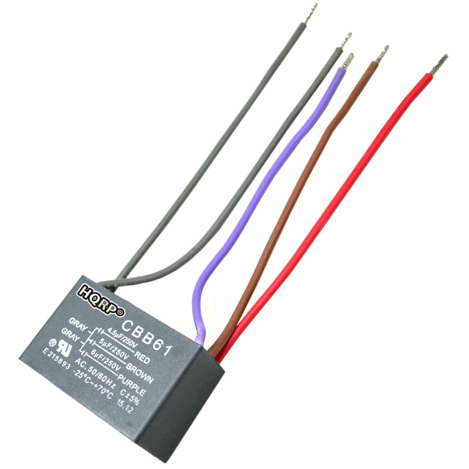 HQRP Capacitor for Hampton Bay Ceiling Fan 4.5uf+5uf+6uf 5-Wire CBB61