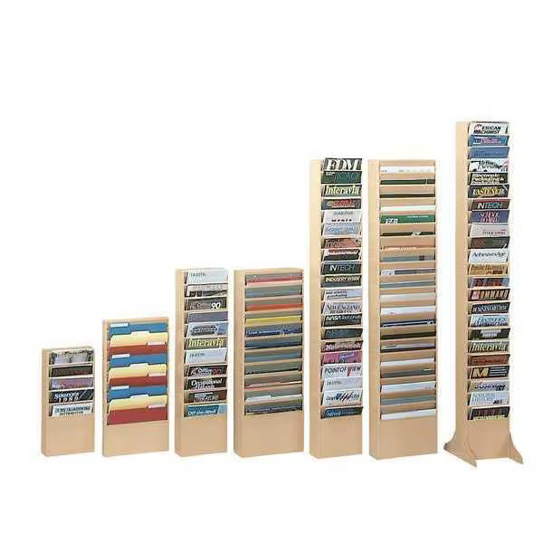 Mfg Literature Rack 10 Compartments, 13-1/4″W x D Black 406-08 Mfg 406-08