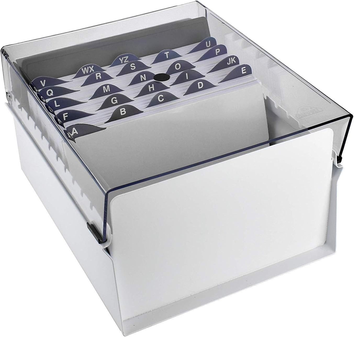 Durable Metal Base Card File Holder with A-Z Index Cards