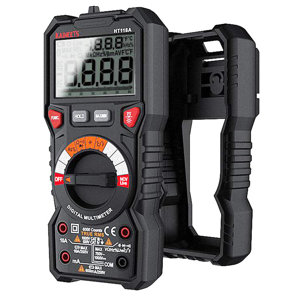 KAIWEETS Digital Multimeter TRMS Voltmeter,Auto-Ranging,6000 Counts,Accurately