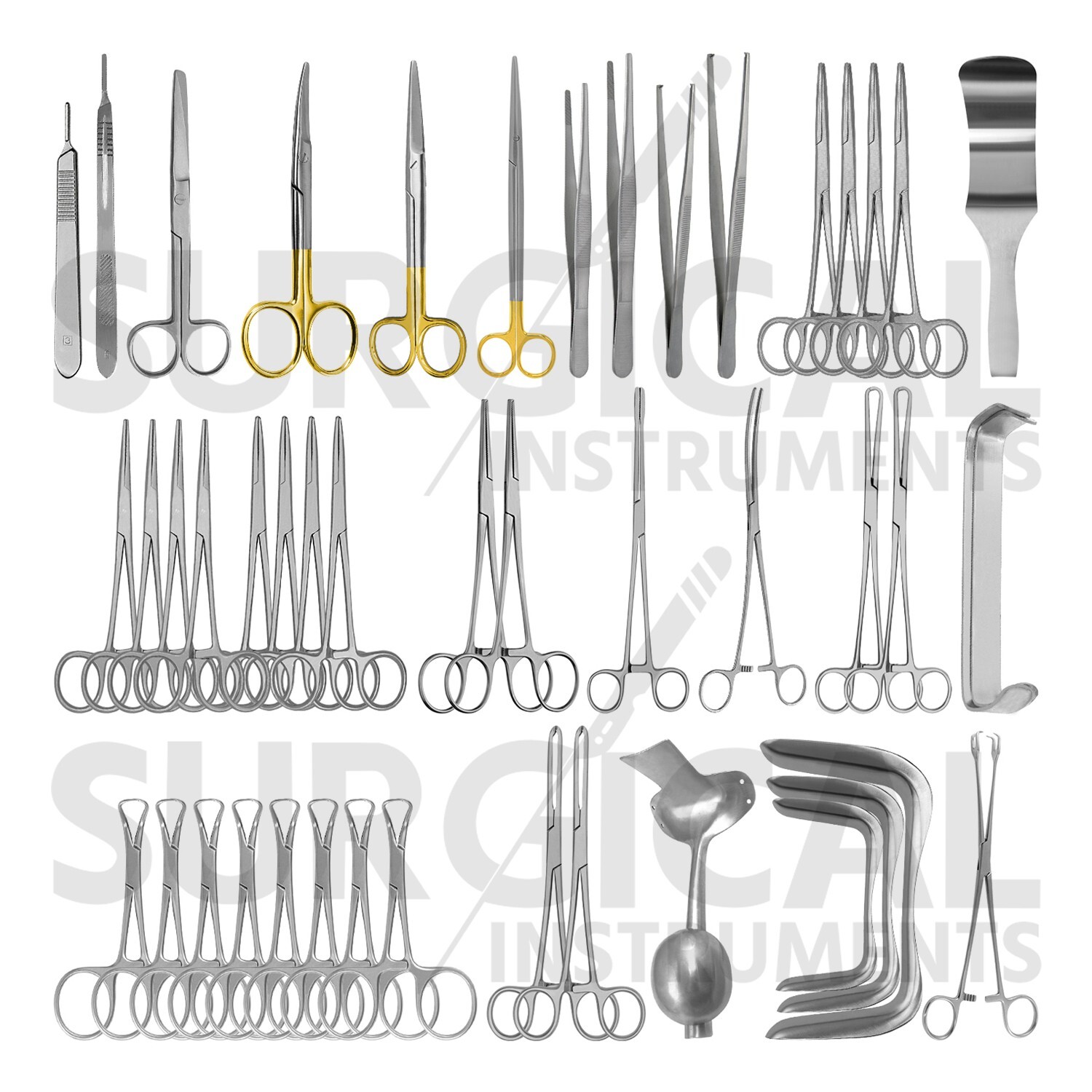 43 Pc Basic Vaginal Instruments Set Surgical OB/GYN Stainless Steel German Grade