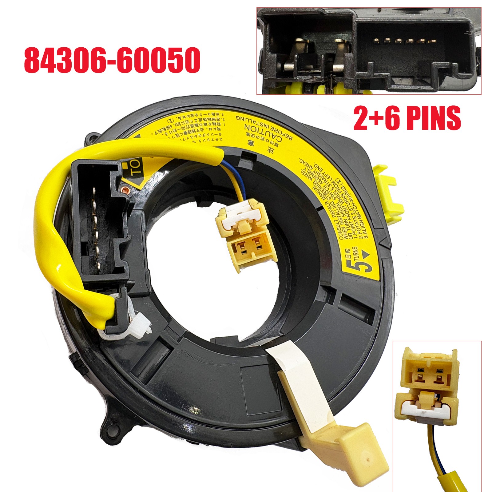 For 98-2005 Lexus ES300 LX470 RX300 IS300 84306-60050 Spiral Cable Clock Spring