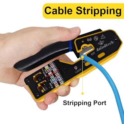 Rj45 Ethernet Network Tool Kit Pass Through Cat6 Crimping Tool For Rj11 Rj12 Cat