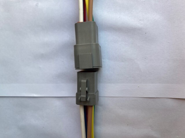 10 AWG Gray Assembled Deutsch DTP 6 Pin waterproof connector 6″ wire