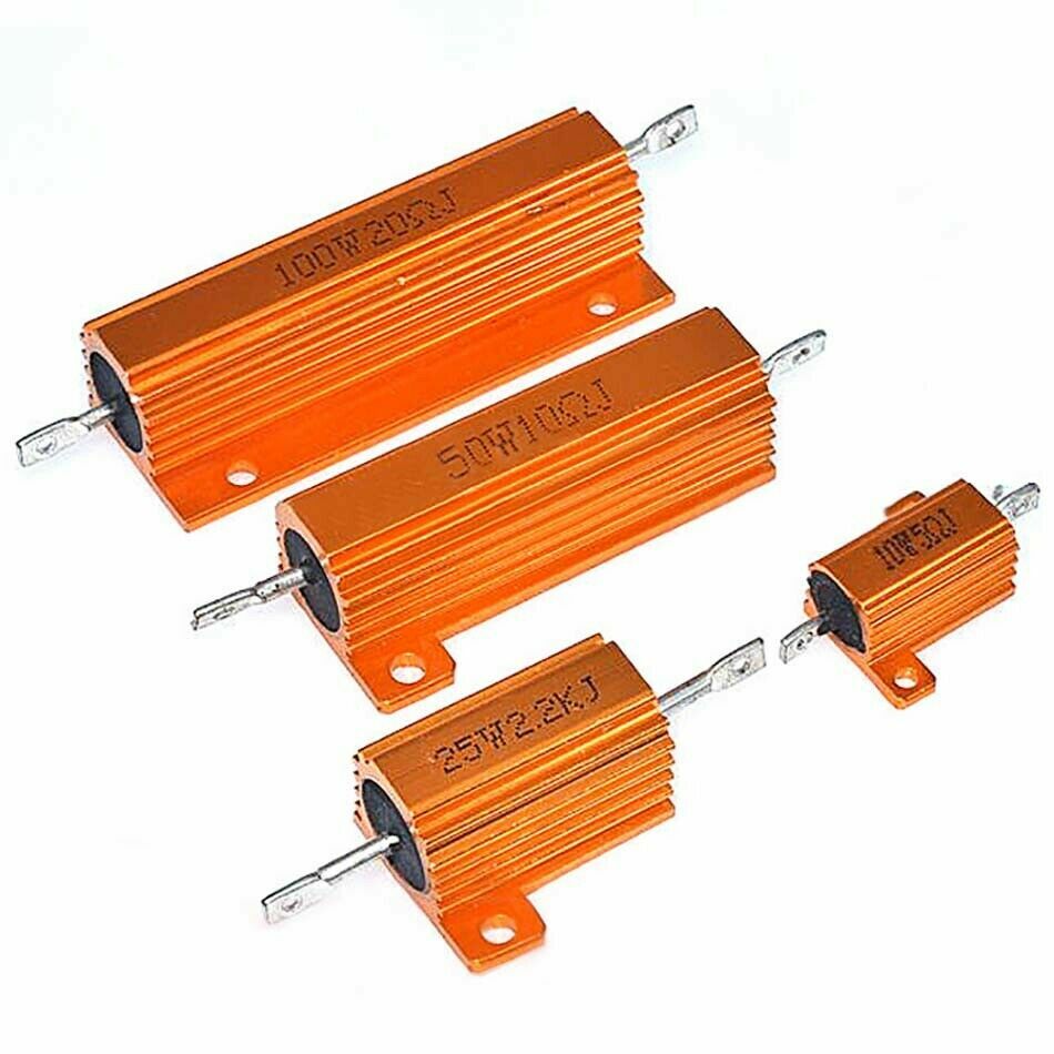 50W&100W RX24 Aluminum Metal Shell High Power Case Heatsink Resistor 5% 0.1Ω-1KΩ