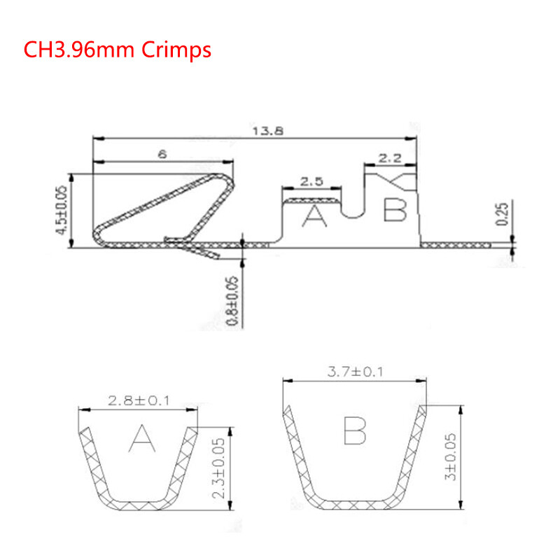 CH3.96mm Electrical Plug Connector Crimps Wired-10cm/20cm/30cm PCB Board Arduino