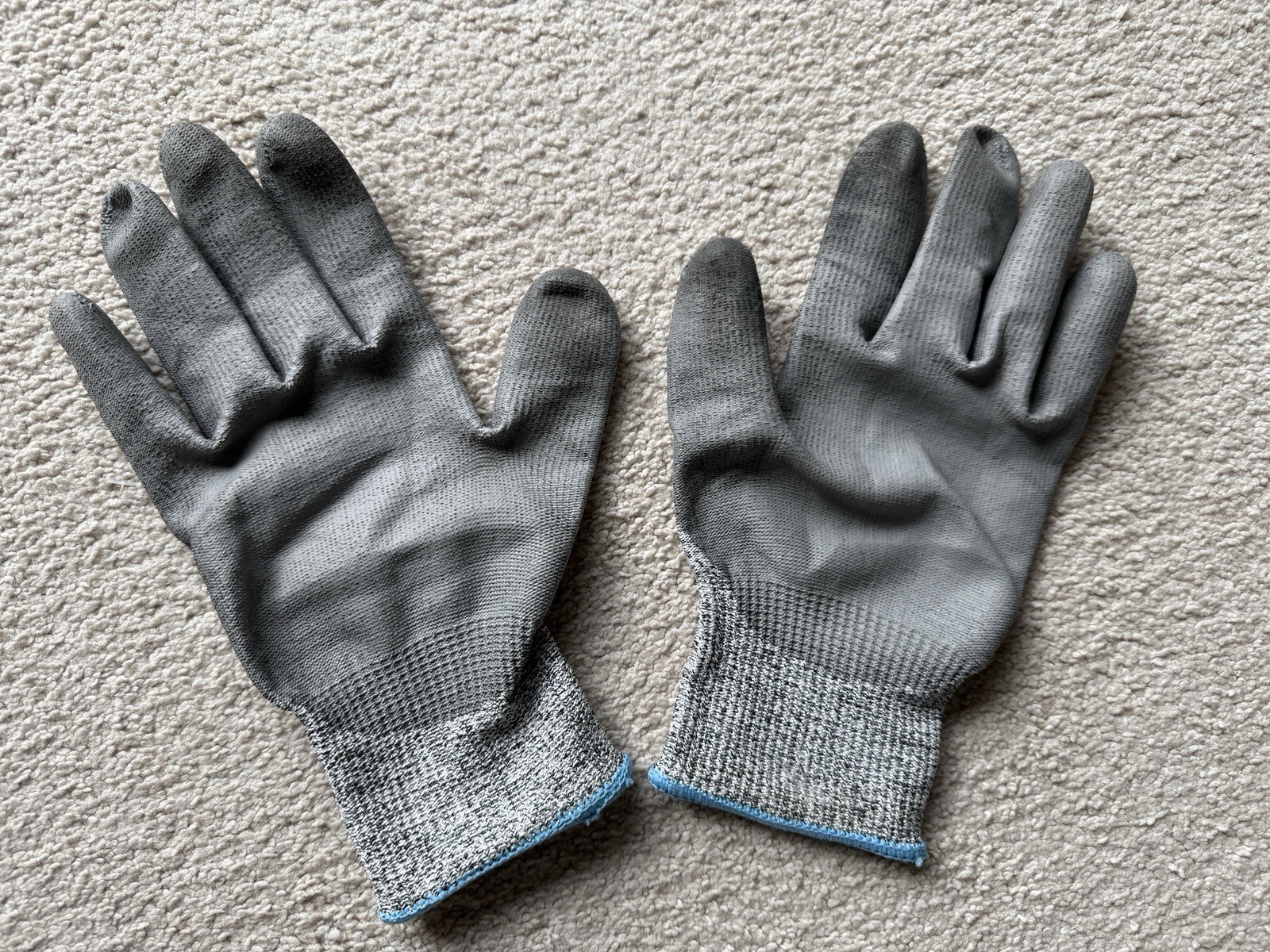 G-Tek Polykor PIP Industrial Products 16-530/ XXL Work Gloves Heather Grey Blue
