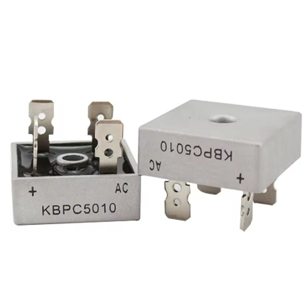 10Pcs 1000V 50A Metal Case Single Phase Diode Bridge Rectifier KBPC5010 10X