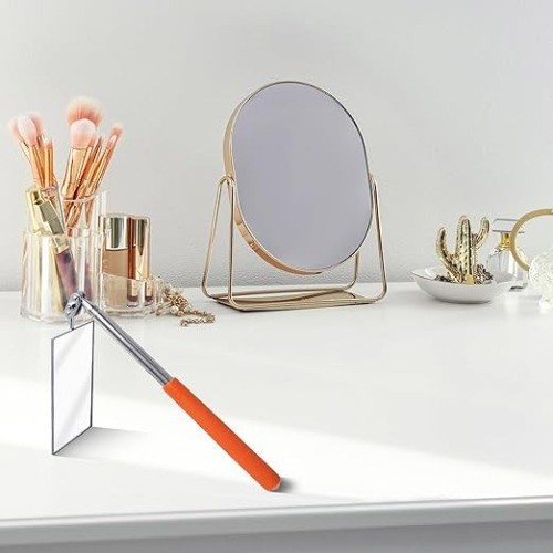 Extendable Auto Inspection Mirror with 360° Swivel Rectangu Style: 19.5-Orange