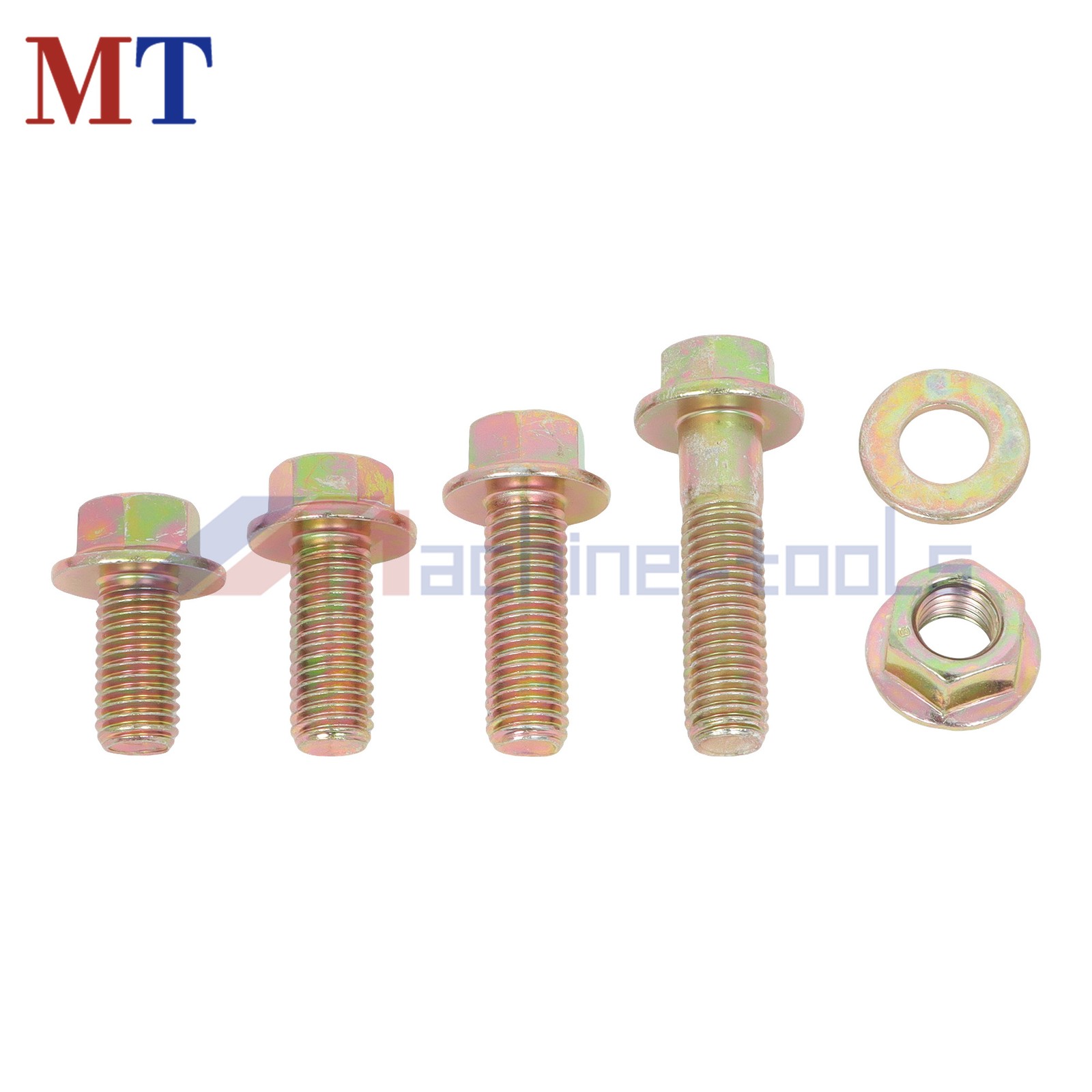 521x Flanged Hex M6 M8 M10 Silver Flange Bolts Assortment Kit for Industrial use