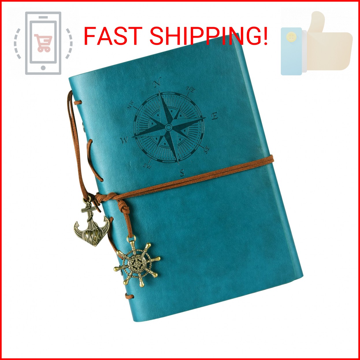 MALEDEN Leather Writing Journal Notebook, Classic Spiral Bound Notebook Refillab