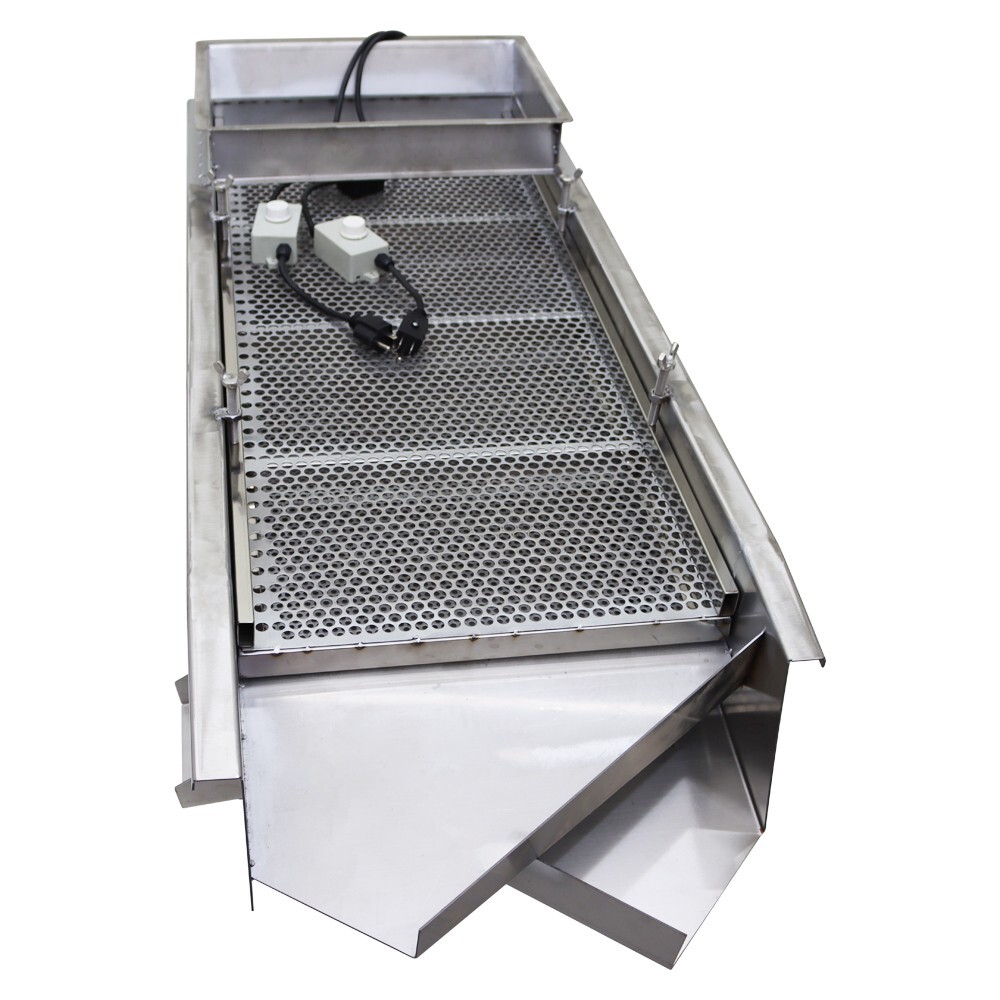 Double Layer 10mm&5mm Stainless Steel Linear Vibrating Screen Two Motor 110V