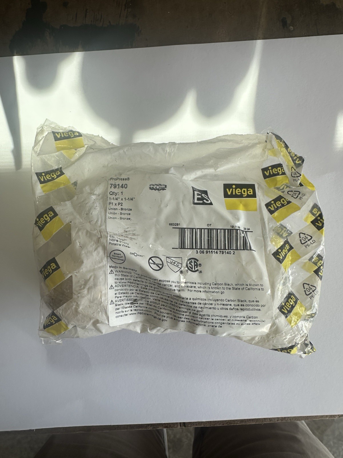 *NEW* Viega ProPress 1-1/4 in. Press Zero-Lead Bronze Union (79140)