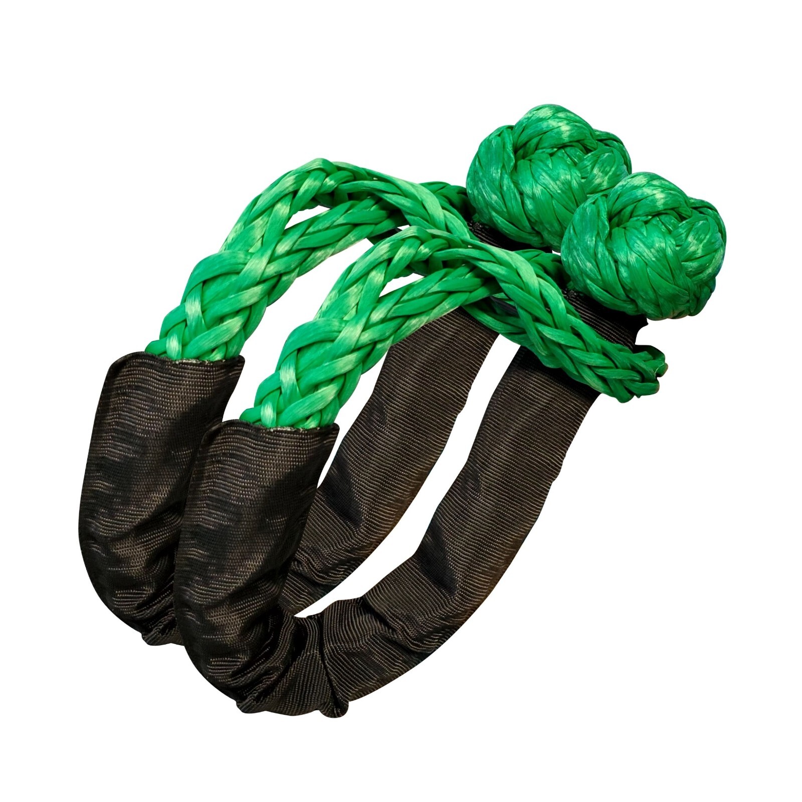 2 PC 1/2» x 22» Synthetic Soft Shackle Tow Rope Recovery Strap 37,400LBS