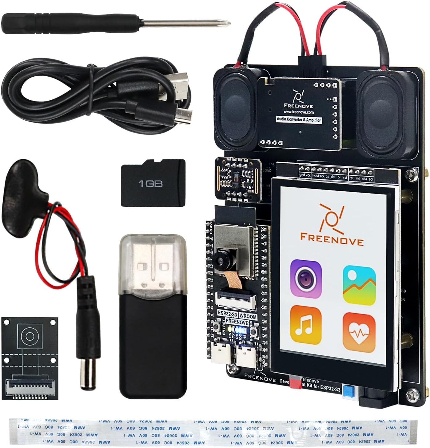 Development Kit for ESP32-S3 ESP32 S3 CAM (Included), Dual-Core 32-Bit 240 Mhz M