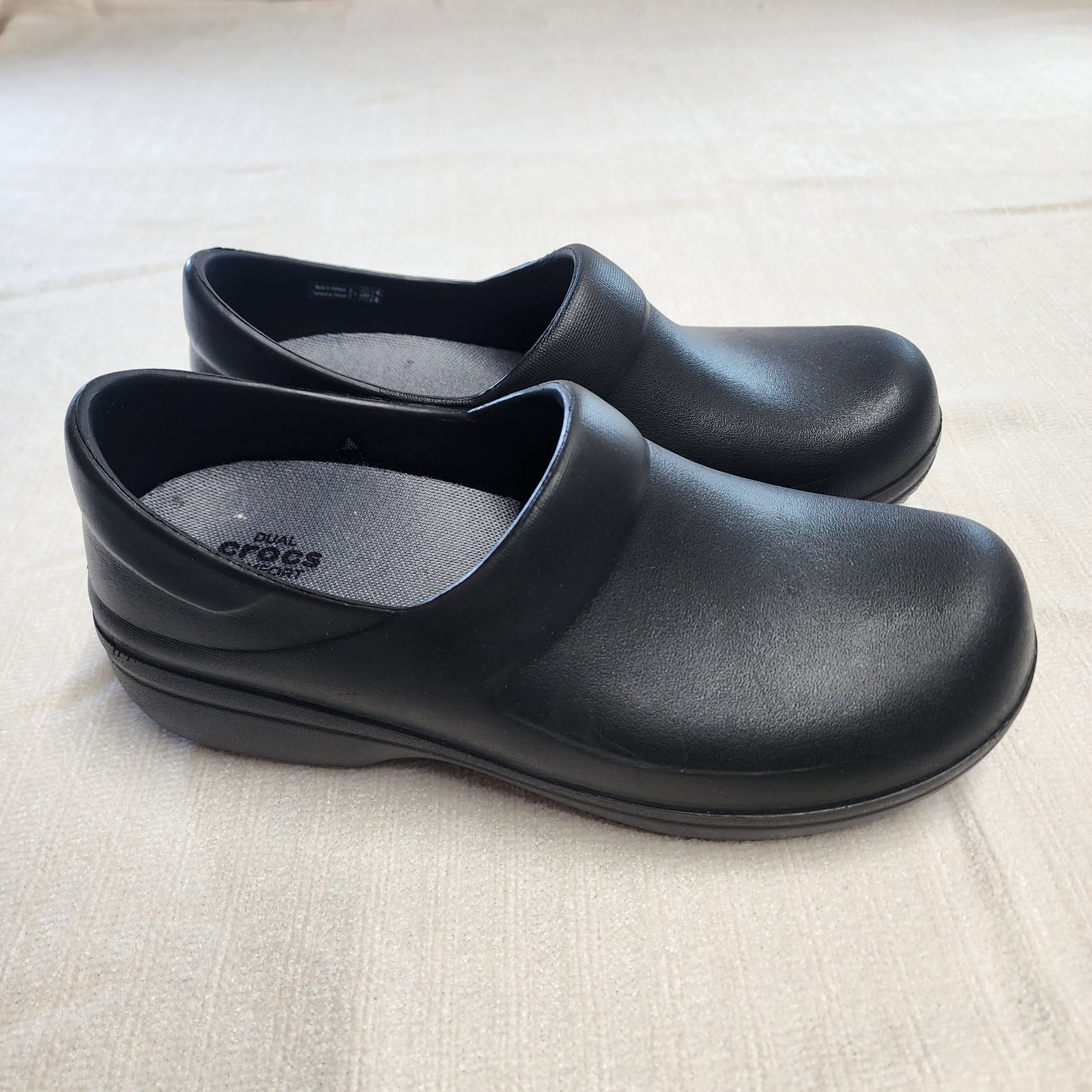 Crocs On The Clock Slip Resistant Work Clogs Black Size 8 Women’s