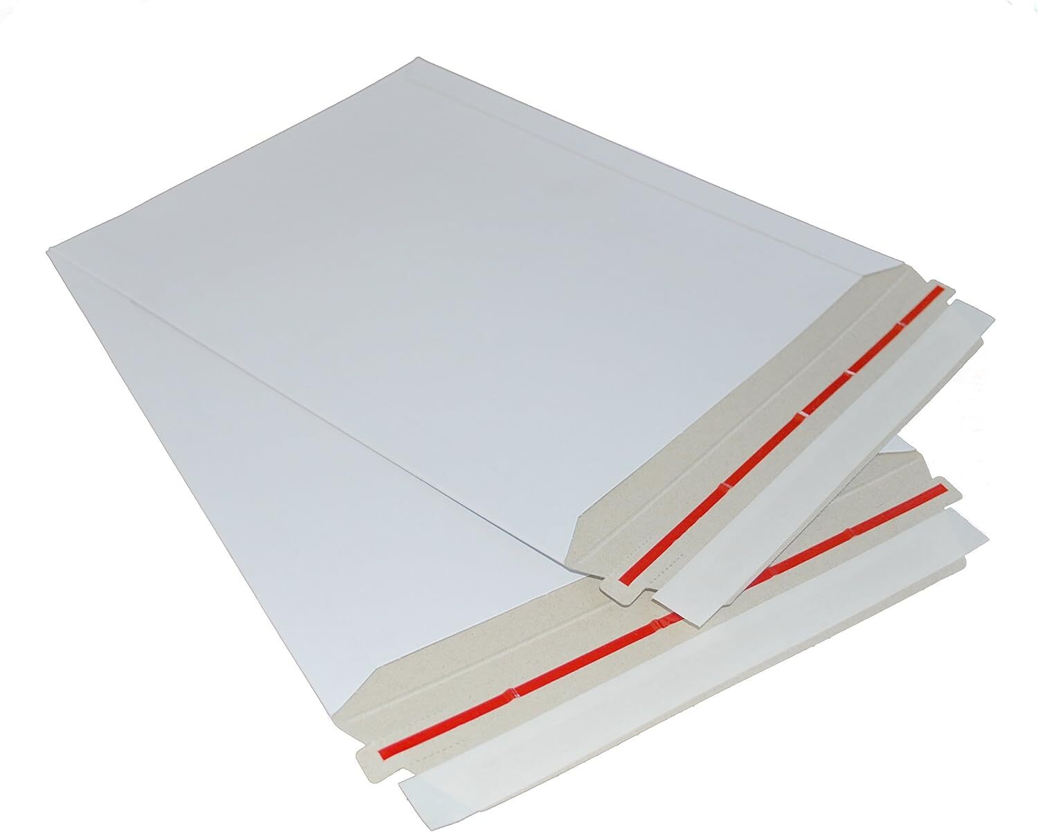 9.75″x12.25″&7”x9” White Rigid Photo Mailers Envelopes Flat Document Self-Seal