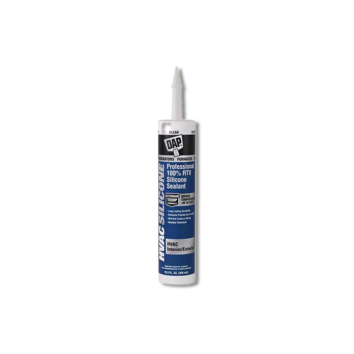 DAP HVAC Silicone Clear 100% RTV Silicone HVAC Sealant 10.3 oz 7079808011