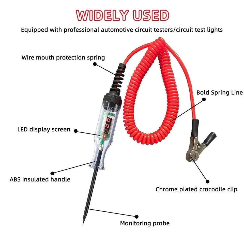 6V 12V 24V Car Truck Voltage Circuit Tester Auto Car Diagnostic Probe Test Pen