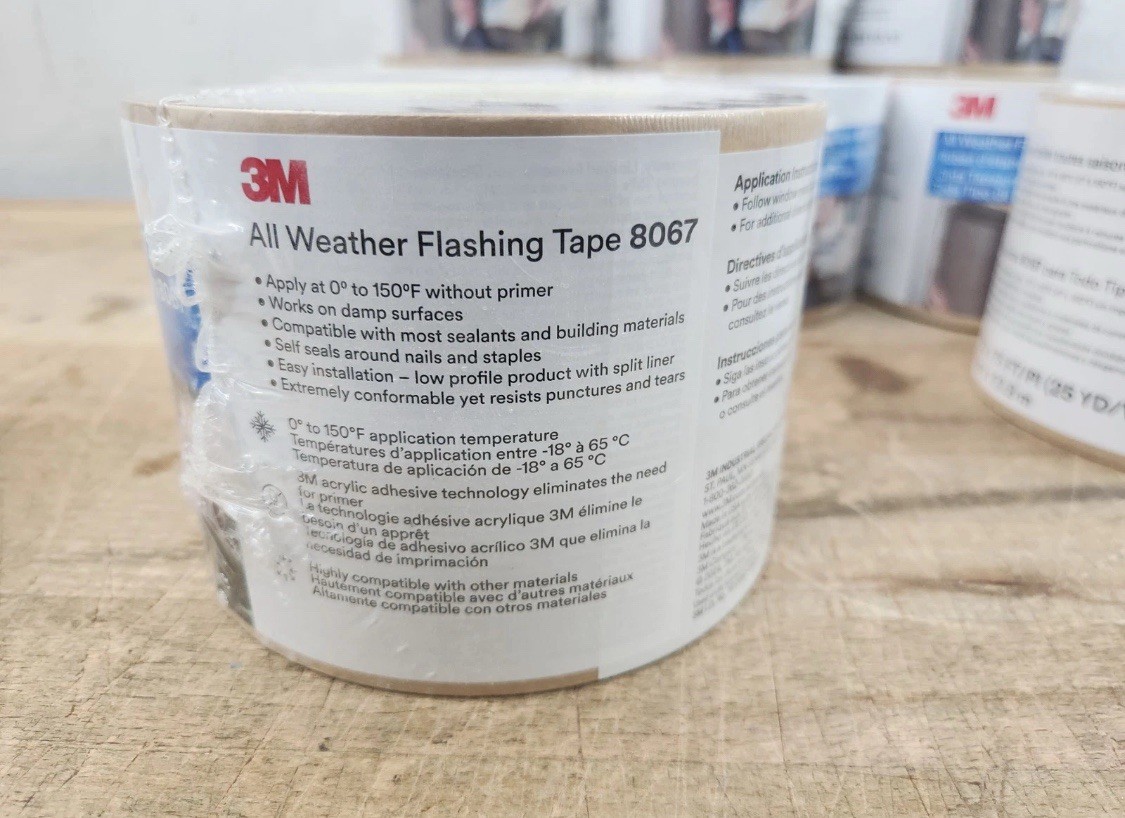 Lot of 12 3M All Weather Flashing Tape 8067 (4″ x 75 ft) -NEW/SEALED-